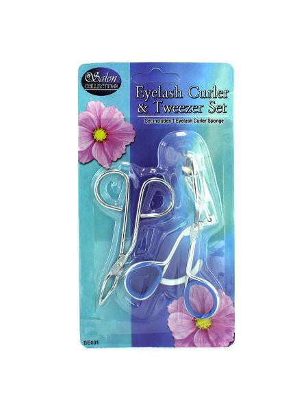 Eyelash Curler & Tweezers Set (Available in a pack of 24)