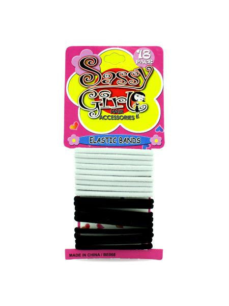 Black & White Hair Bands Set (Available in a pack of 24)