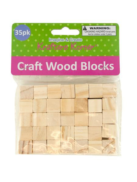 Natural Wooden Craft Blocks (Available in a pack of 24)