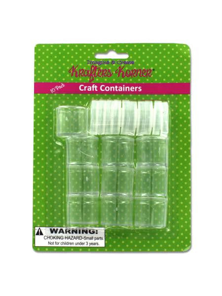Small Plastic Craft Containers (Available in a pack of 12)