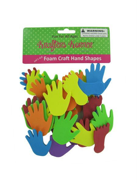Foam Hand and Feet Craft Sticker Shapes (Available in a pack of 12)