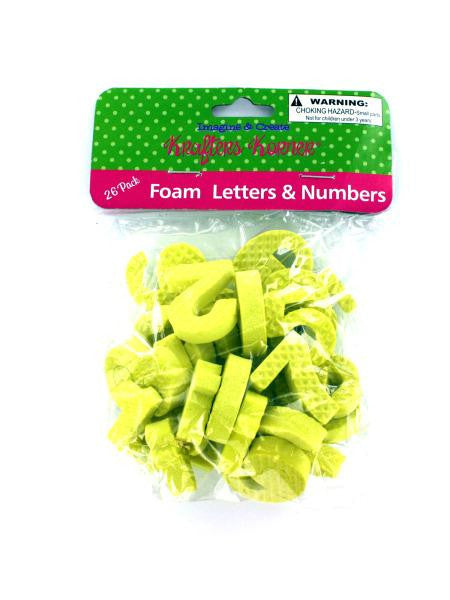 Foam Letters & Numbers (Available in a pack of 12)