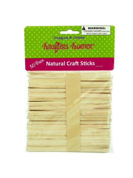 Flat Natural Wood Craft Sticks (Available in a pack of 25)