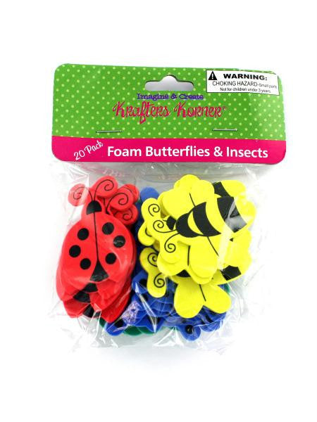 Foam Butterfly & Insect Shapes (Available in a pack of 36)