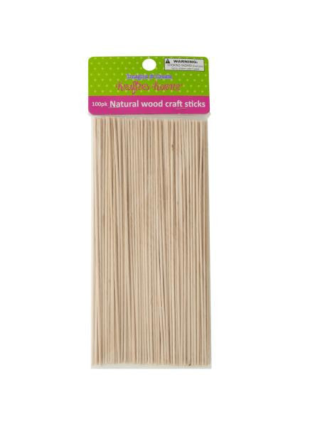 Skinny Natural Wood Craft Sticks (Available in a pack of 12)