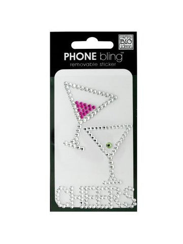 'Cheers' Phone Bling Removable Stickers (Available in a pack of 24)
