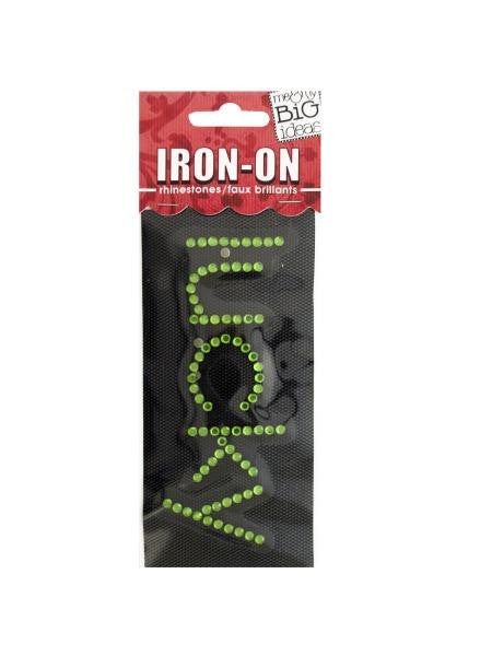 'Lucky' Rhinestone Iron-On Transfer (Available in a pack of 24)