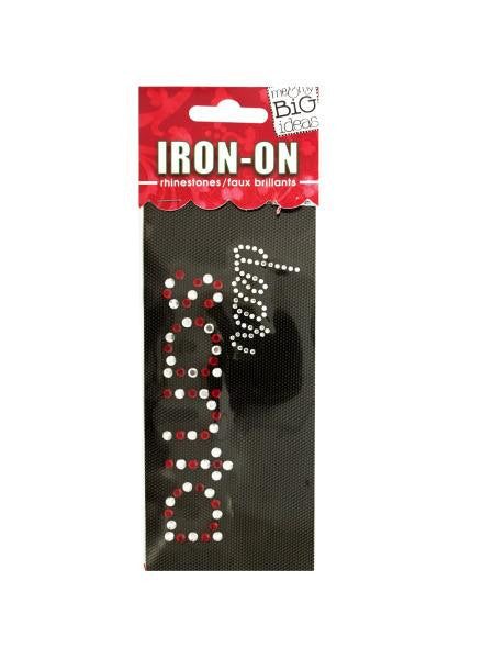 'Dear Santa' Rhinestone Iron-On Transfer (Available in a pack of 24)
