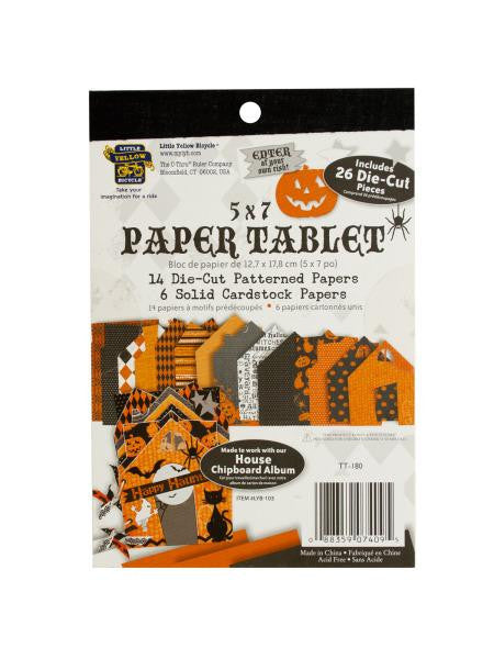Happy Haunting Halloween Die-Cut Cardstock Paper Tablet (Available in a pack of 24)