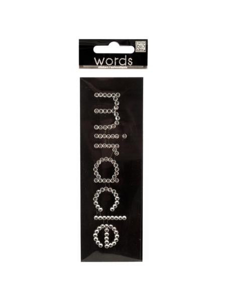 Bling 'Miracle' Rhinestone Word Sticker (Available in a pack of 24)