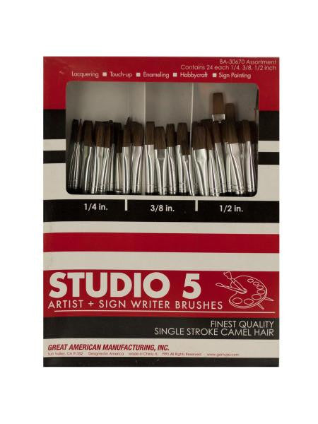 72-Piece Artist & Sign Writer Paint Brush Set (Available in a pack of 1)
