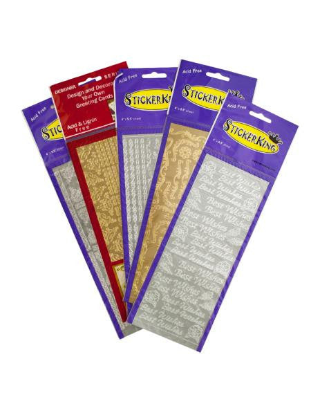 Silver & Gold Foil Stickers Assortment (Available in a pack of 24)