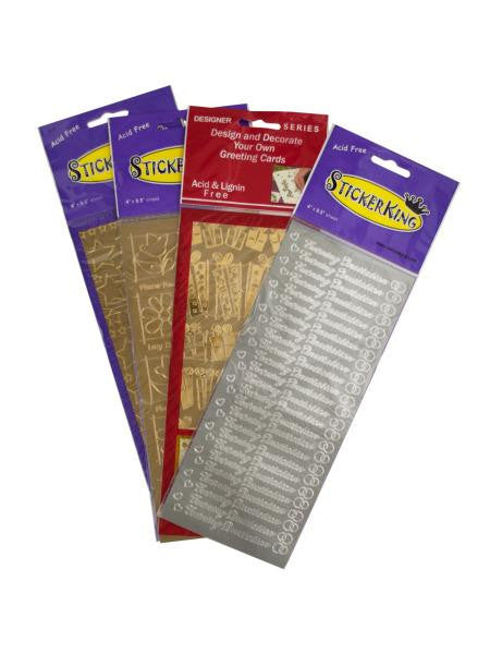 Silver & Gold Stickers Assortment (Available in a pack of 24)