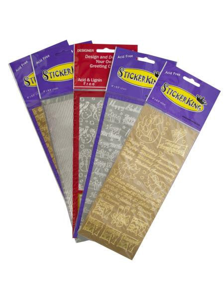 Gold & Silver Stickers Assortment (Available in a pack of 24)