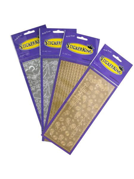 Silver & Gold Foil Stickers Set (Available in a pack of 24)