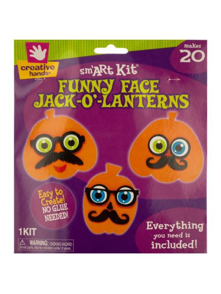 Foam Funny Face Jack-O'-Lanterns Craft Kit (Available in a pack of 24)