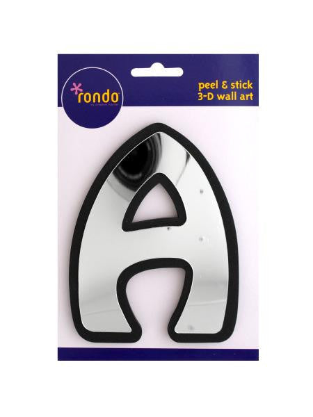 Letter A Peel & Stick Mirror Wall Decor (Available in a pack of 24)