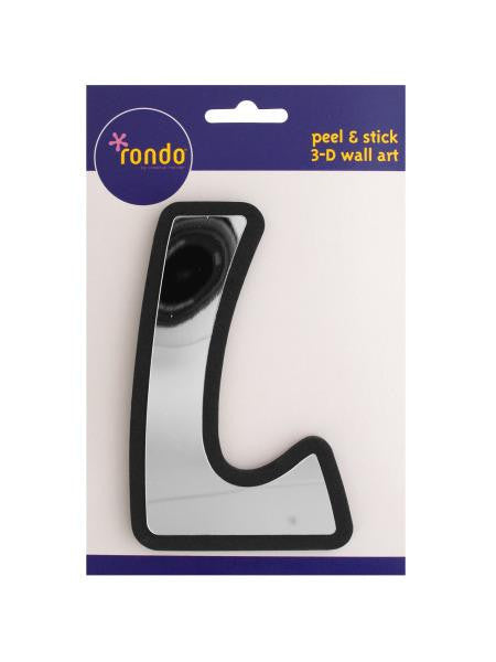 Letter L Peel & Stick Mirror Wall Decor (Available in a pack of 24)