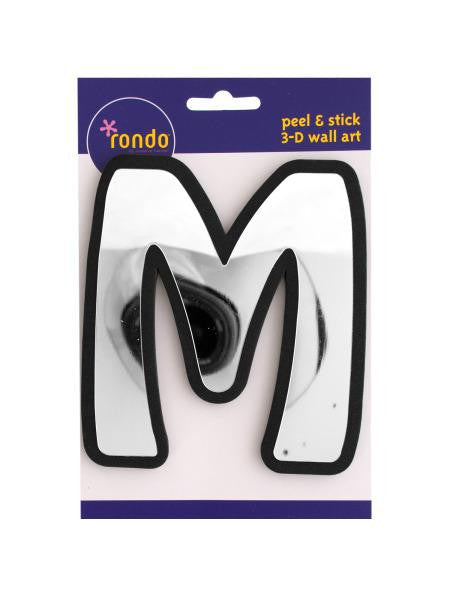 Letter M Peel & Stick Mirror Wall Decor (Available in a pack of 24)