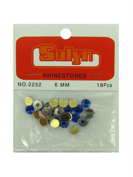 Sapphire Rhinestones with Mounts (Available in a pack of 24)