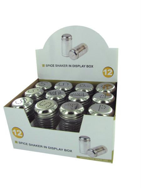 Glass Salt & Pepper Shakers Countertop Display (Available in a pack of 24)