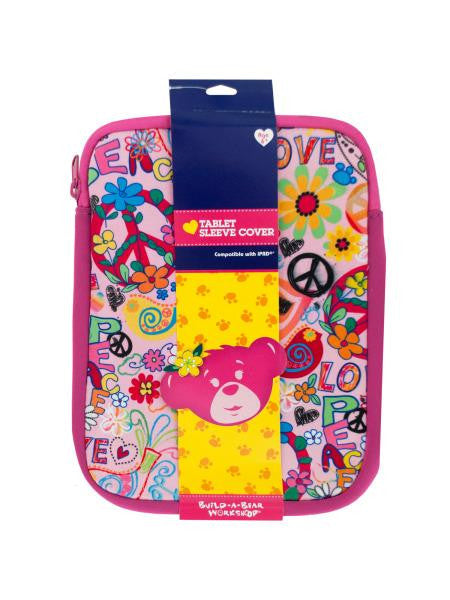 Build-a-Bear Peace & Love Tablet Sleeve Cover (Available in a pack of 12)
