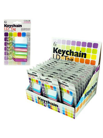Color Coded Key Chain ID Tags Countertop Display (Available in a pack of 36)
