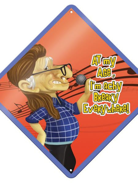 'Achy Breaky' Tin Sign (Available in a pack of 24)