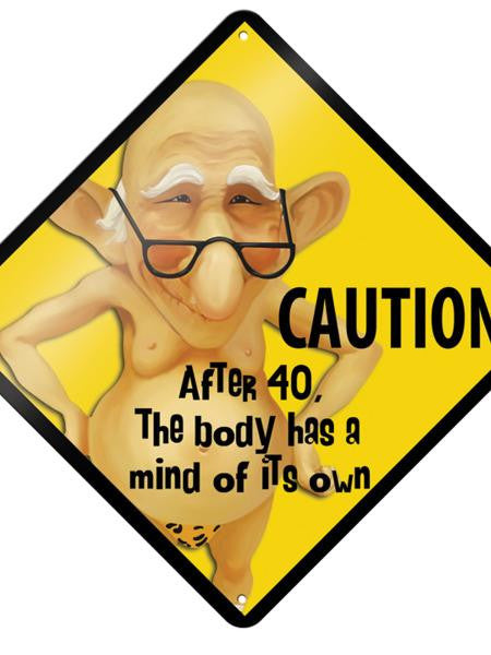'After 40' Tin Sign (Available in a pack of 24)
