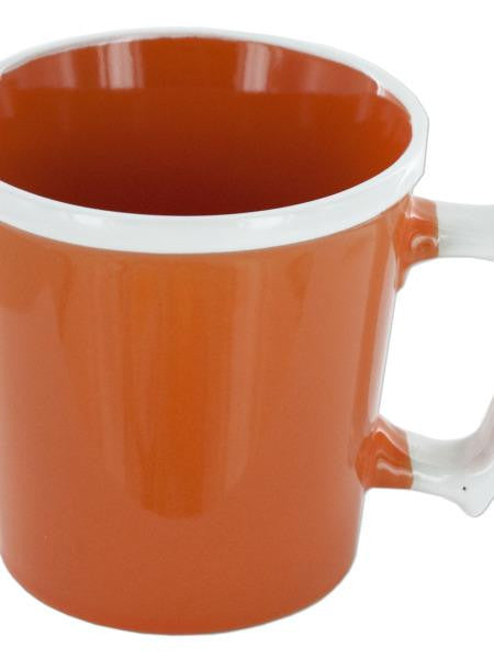Orange & White Ceramic Mug (Available in a pack of 24)