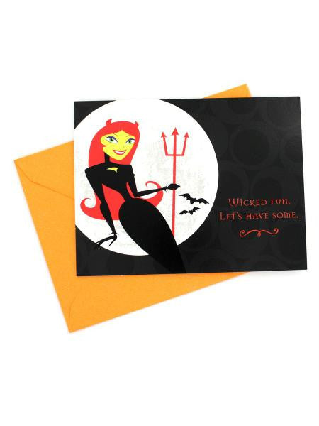 "Wicked Fun" Halloween Party Invitations (Available in a pack of 24)