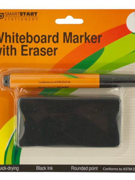 Whiteboard Marker & Eraser Set (Available in a pack of 12)