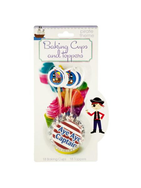 Kids Cupcake Baking Cups & Toppers Set (Available in a pack of 12)