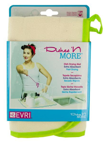 Dishes 'N More Extra Absorbent Dish Drying Mat (Available in a pack of 12)