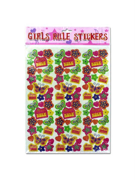 "Girls Rule" Stickers (Available in a pack of 12)