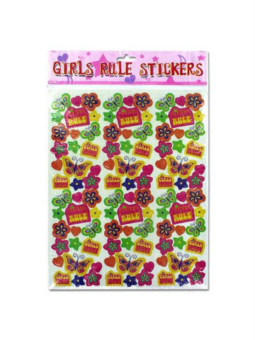 "Girls Rule" Stickers (Available in a pack of 12)