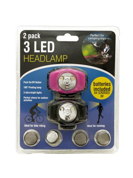 3 LED Headlamp Set (Available in a pack of 4)