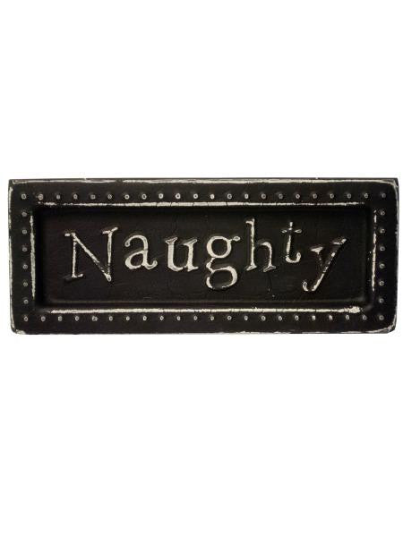 Naughty Mini Metal Sign Magnet (Available in a pack of 18)