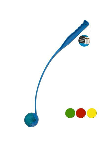 Squeaky Ball & Launcher Dog Toy (Available in a pack of 4)