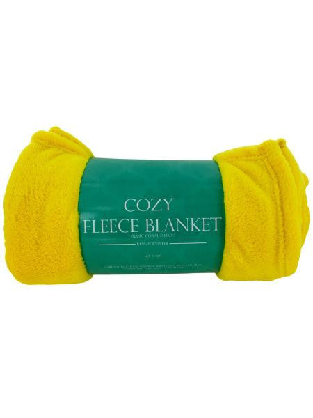 Cozy Basic Coral Fleece Throw Blanket (Available in a pack of 1)