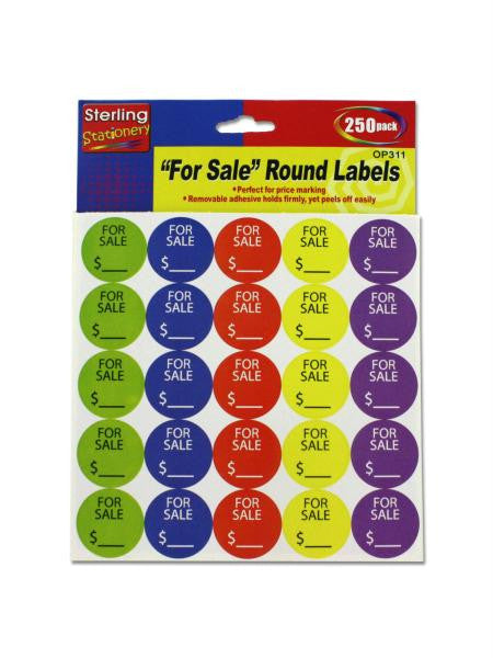 "For Sale" Round Sticker Labels (Available in a pack of 24)