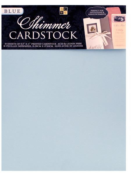 Light Blue Shimmer Cardstock Sheets (Available in a pack of 24)