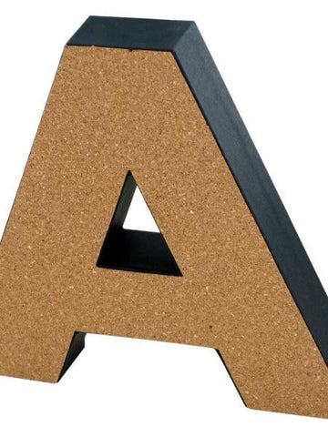 'A' Decorative Cork Board Letter (Available in a pack of 24)