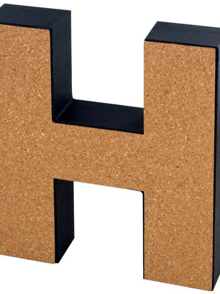 'H' Decorative Cork Board Letter (Available in a pack of 24)