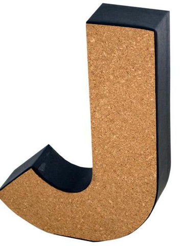 'J' Decorative Cork Board Letter (Available in a pack of 24)