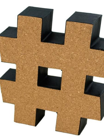 '#' Decorative Cork Board Symbol (Available in a pack of 24)