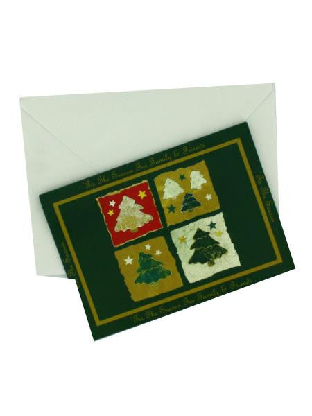 Evergreen "'Tis the Season" Christmas Cards (Available in a pack of 24)