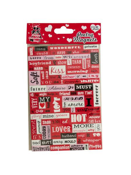 Valentine's Day Poetry Conversation Magnets (Available in a pack of 24)