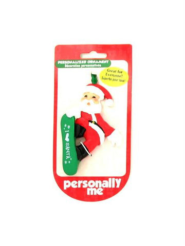 "I (heart) Santa" ornament (Available in a pack of 24)