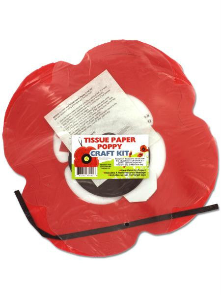 Tissue Paper Poppy Craft Kit (Available in a pack of 24)